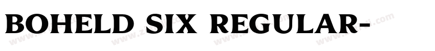 Boheld Six Regular字体转换